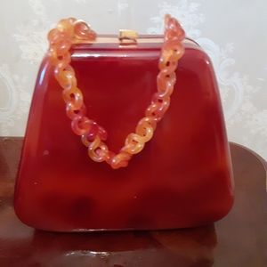 Vintage Hard Shell Tortoise Purse